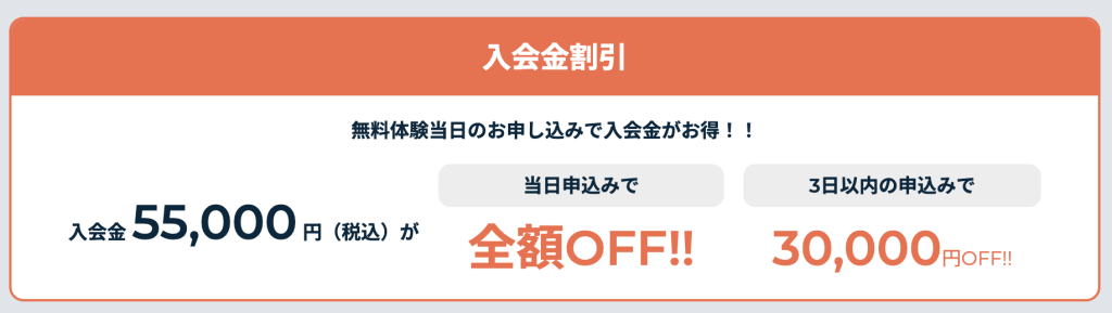 ポジウィルキャリア入会金割引