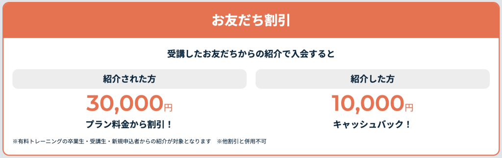ポジウィルキャリアお友達紹介割引