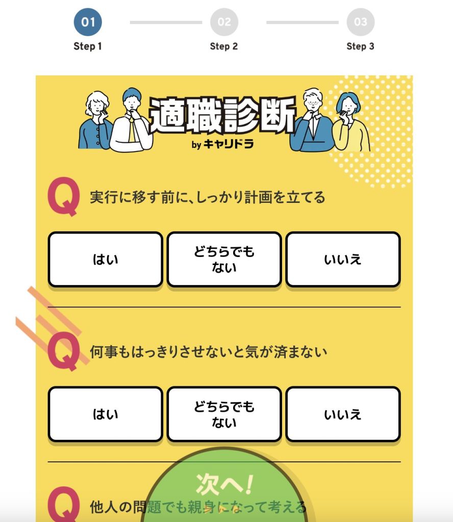キャリドラの適職診断1